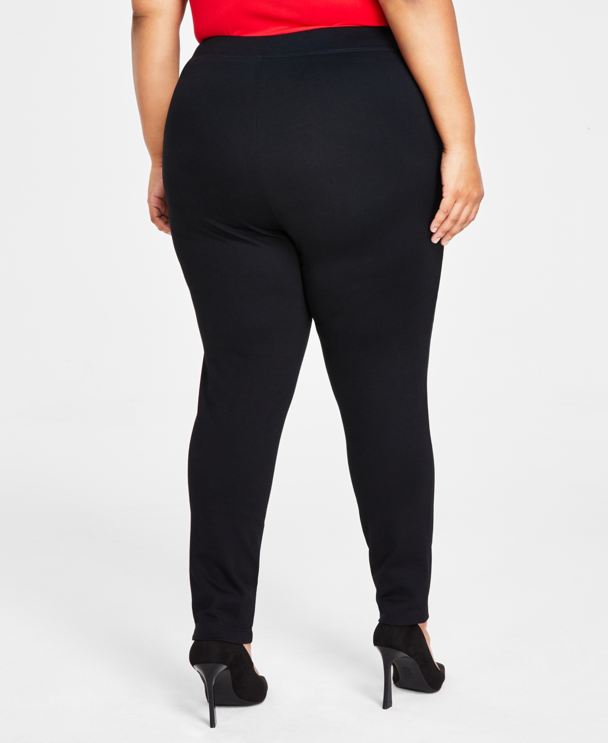 Shop Inc International Concepts Plus Size Skinny Pull-on Ponte Pants, Created For Macy's In Indigo Sea