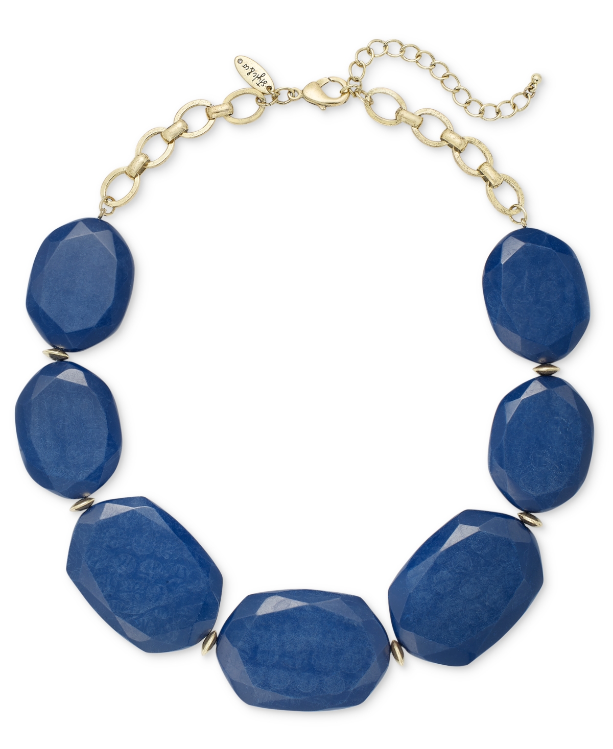 Gold-Tone Gemstone Statement Necklace, 19" + 3" extender, Created for Macy's - Brown
