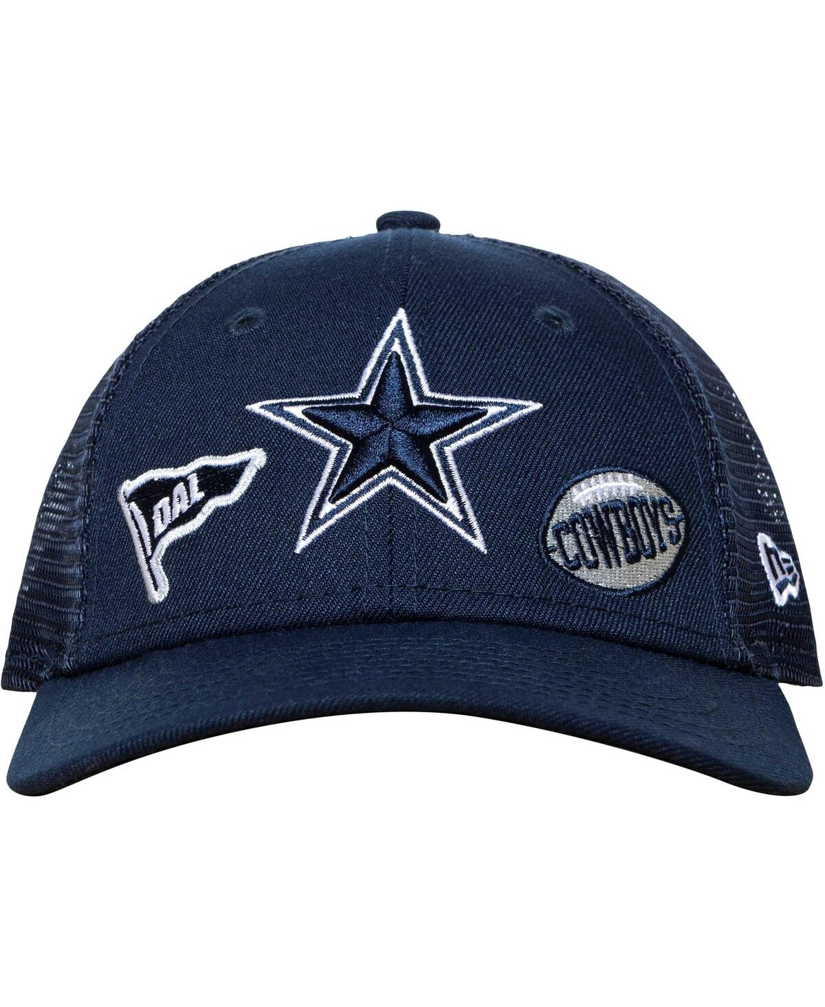 New Era Babies' Little Boys And Girls  Navy Dallas Cowboys 9forty Adjustable Trucker Hat