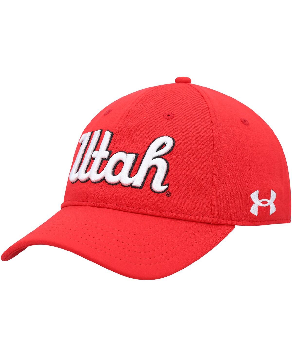 Shop Under Armour Men's  Red Utah Utes Throwback Iso-chill Adjustable Hat