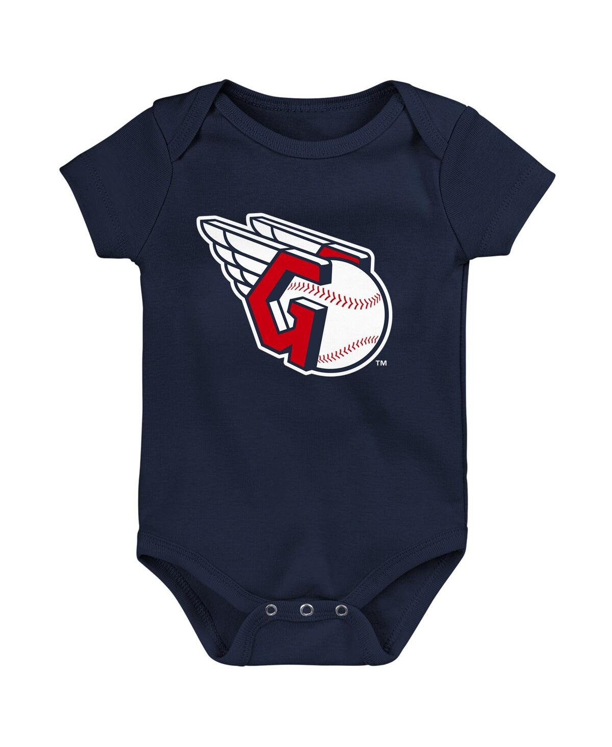 Outerstuff Babies' Newborn And Infant Boys And Girls Navy Cleveland Guardians Primary Team Logo Bodysuit