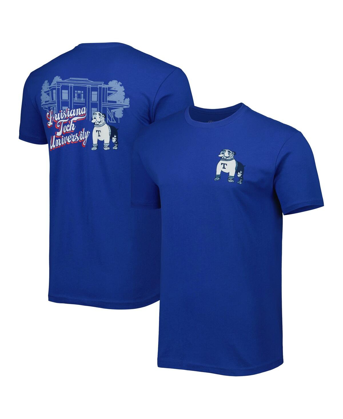 IMAGE ONE MEN'S ROYAL LOUISIANA TECH BULLDOGS MASCOT SCENERY PREMIUM T-SHIRT