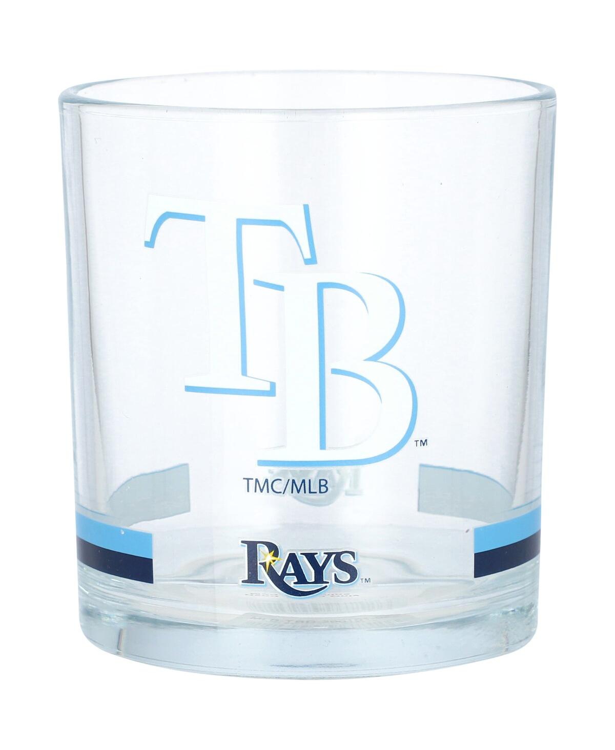 Memory Company Tampa Bay Rays Banded Rocks Glass In Clear