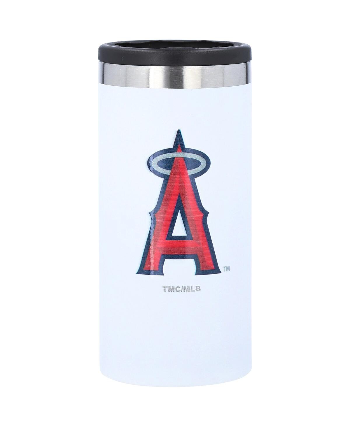 Memory Company Los Angeles Angels Team Logo 12 oz Slim Can Holder In White