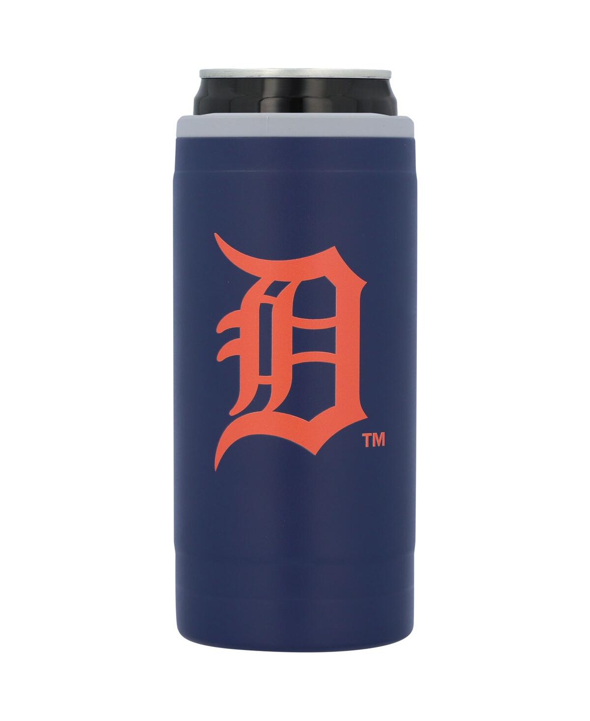 Logo Brands Detroit Tigers 12 oz Flipside Powdercoat Slim Can Cooler In Navy