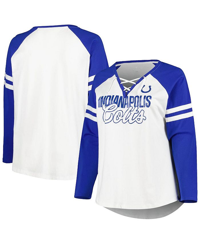 Fanatics Women's Royal, White Indianapolis Colts Plus Size True to Form