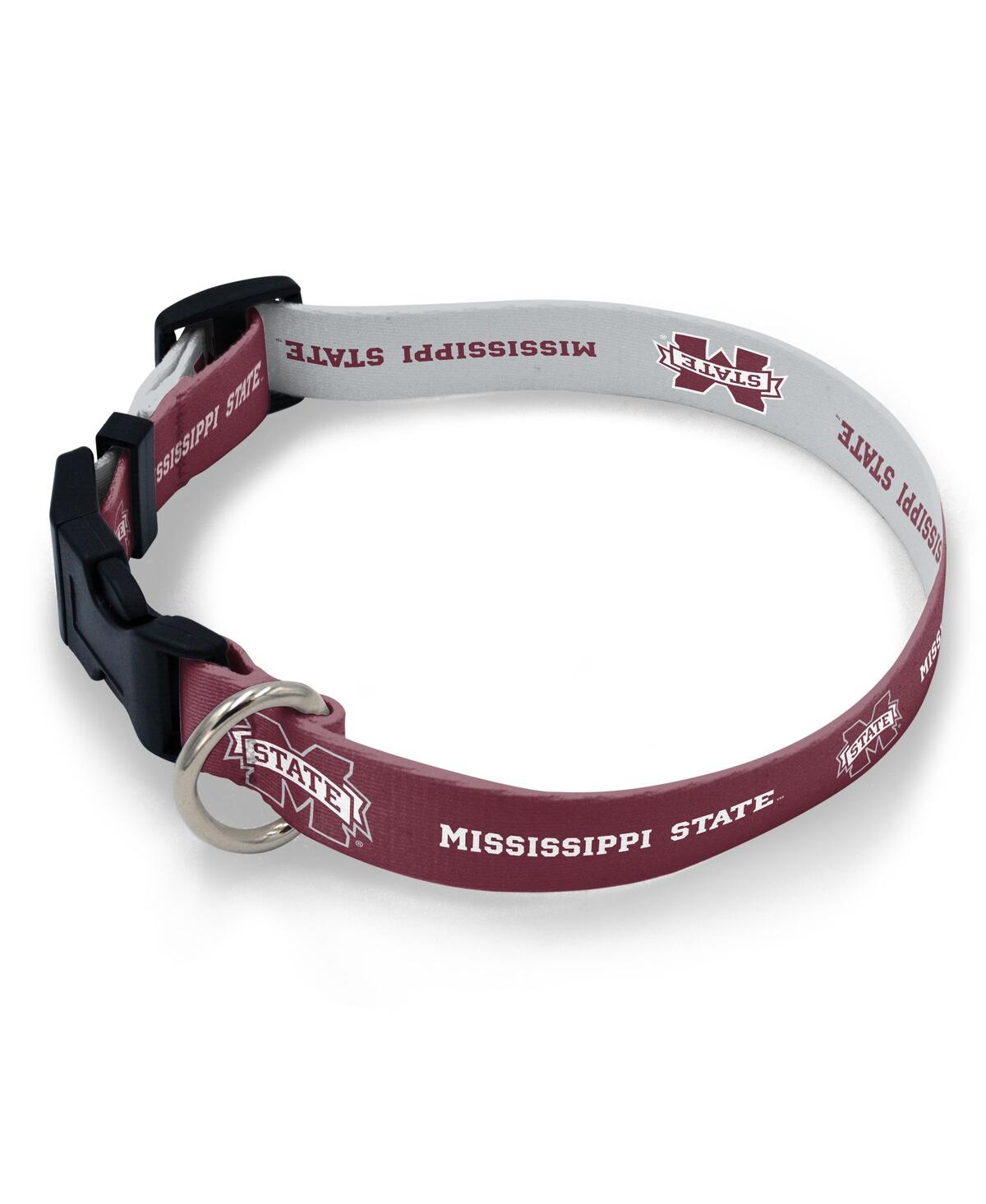 Mississippi State Bulldogs Medium Adjustable Pet Collar - Red