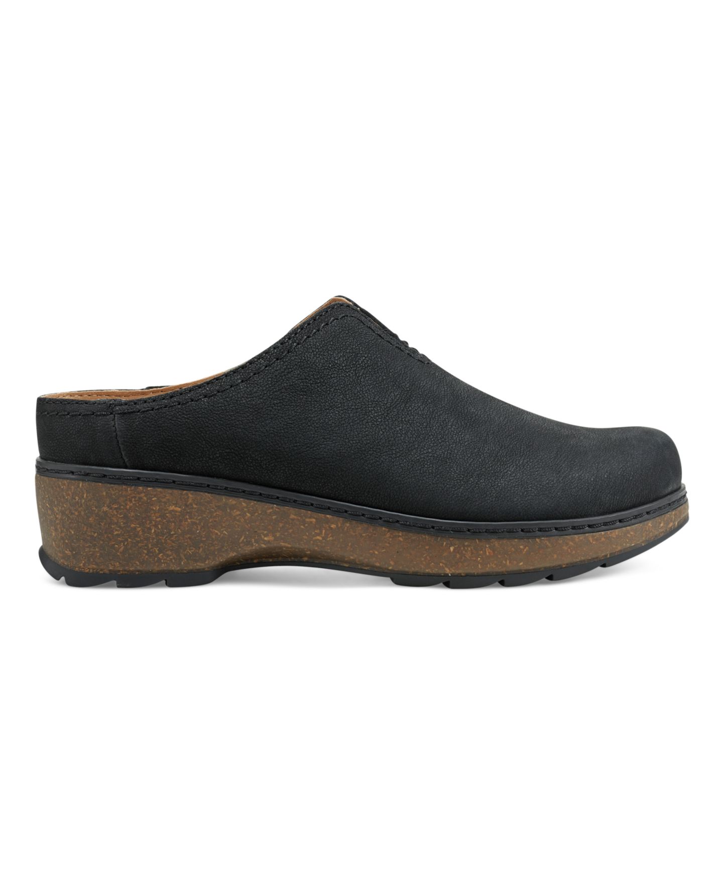 Женские сабо Earth Kolia Slip-On Heeled, цвет: Чёрный кожаный — фото 2