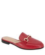 Red discount mule slides