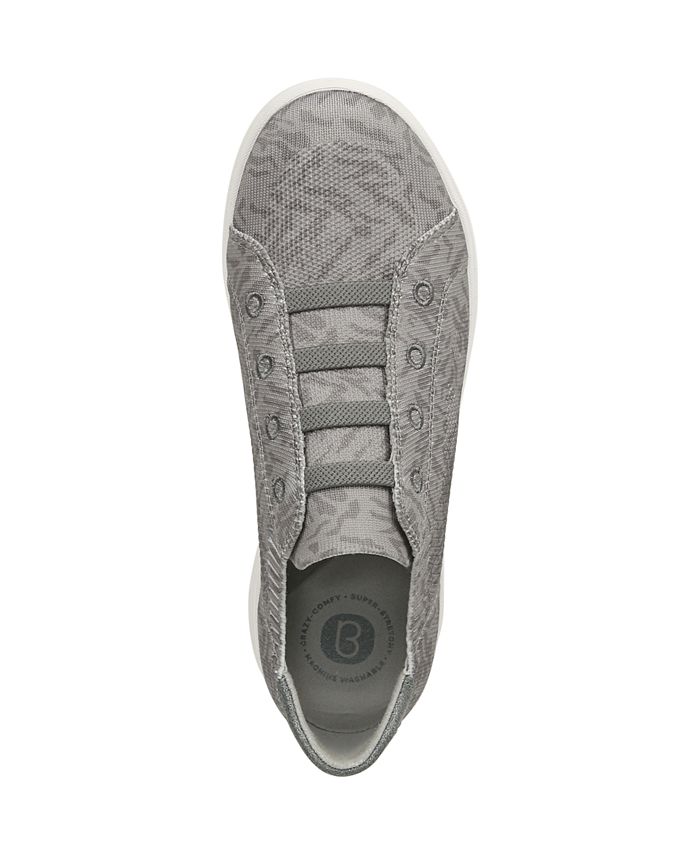 bzees golden fur trim washable slip on sneakers