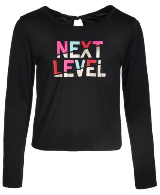 ID Ideology - Big Girls Printed Twist Back Long-Sleeve T-Shirt