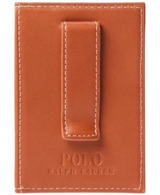 Men's Burnished Leather Card Case & Money Clip