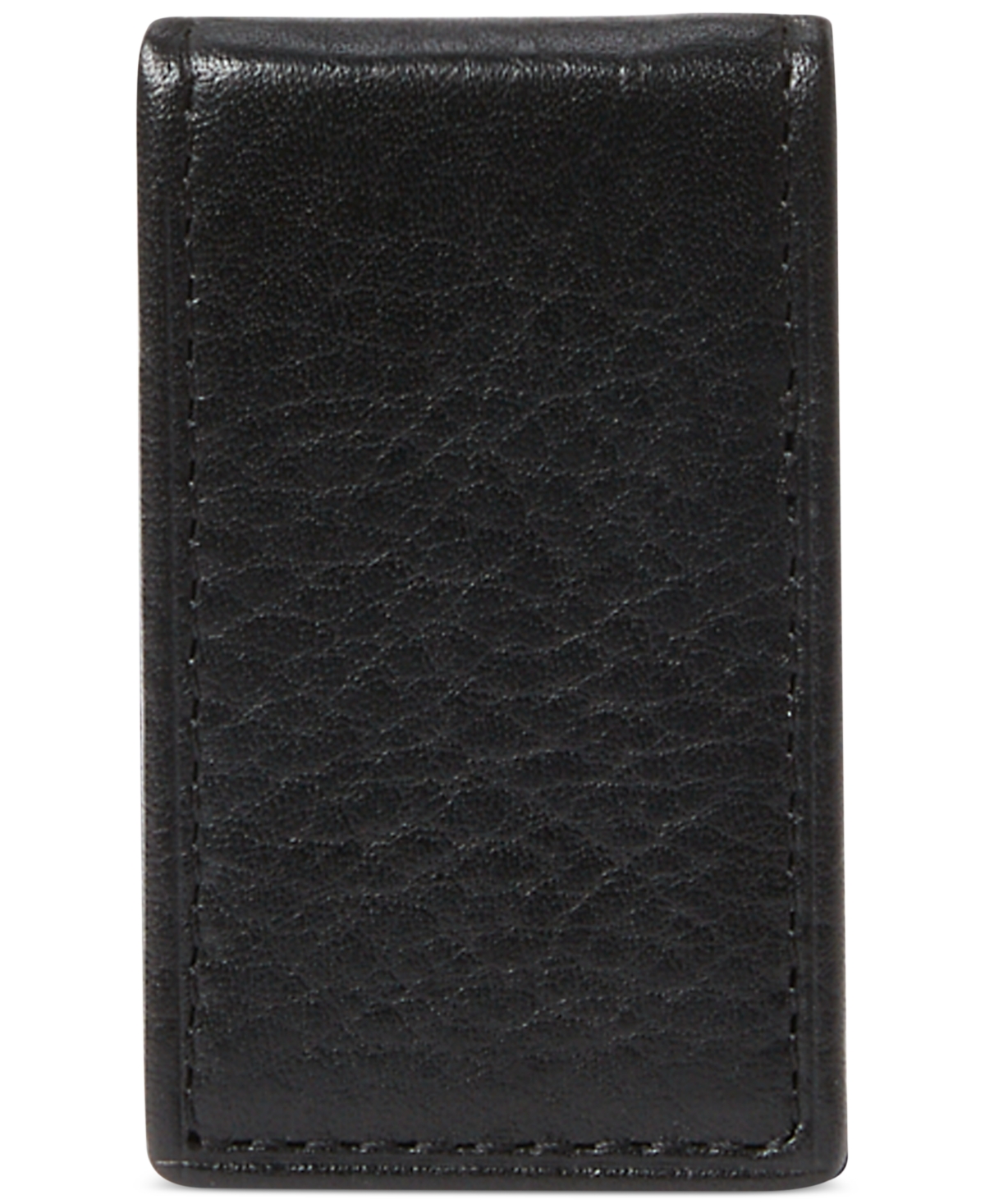 Shop Polo Ralph Lauren Men's Pebbled Leather Money Clip In Black
