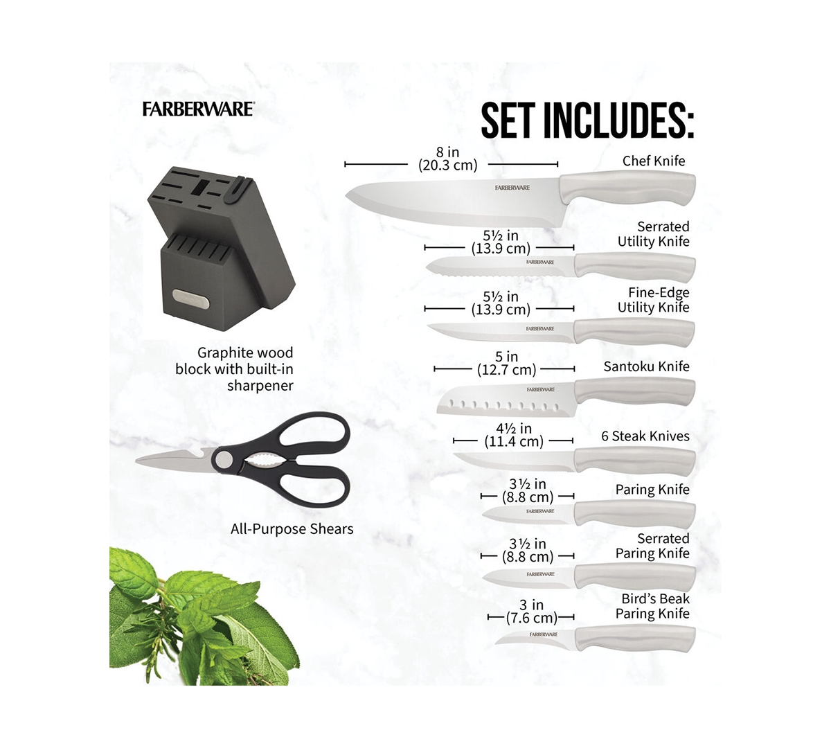 Farberware Edgekeeper 15-Piece Cutlery Set