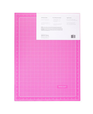American Crafts Pink Double - Sided Self - Healing Cutting Mat 18x24