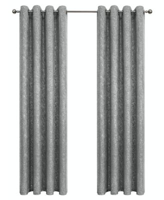 Montauk Accents 2 Piece Grommet Top Sparkly Metallic Light Filtering Window Curtains