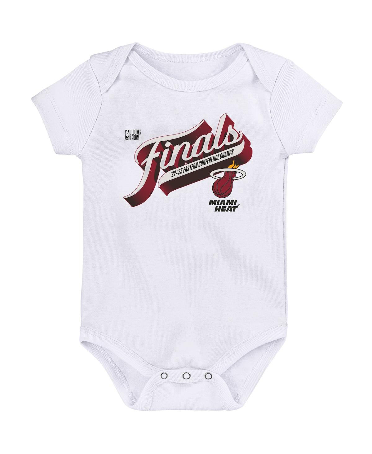 Fanatics Toddler Boys And Girls  Branded White Miami Heat 2023 Eastern Conference Champions Locker Ro In White