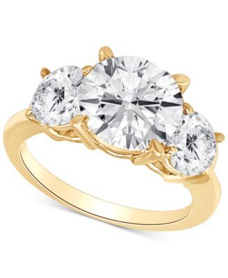 Certified Badgley Mischka Lab Grown Diamond Three Stone Engagement Ring (4 ct. t.w.) in 14k Gold