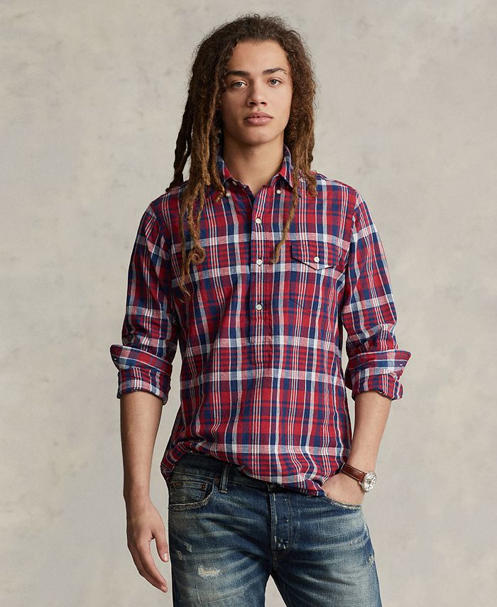 Classic fit sale madras shirt