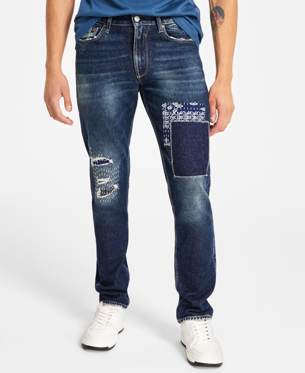 Guess patchwork jeans shop