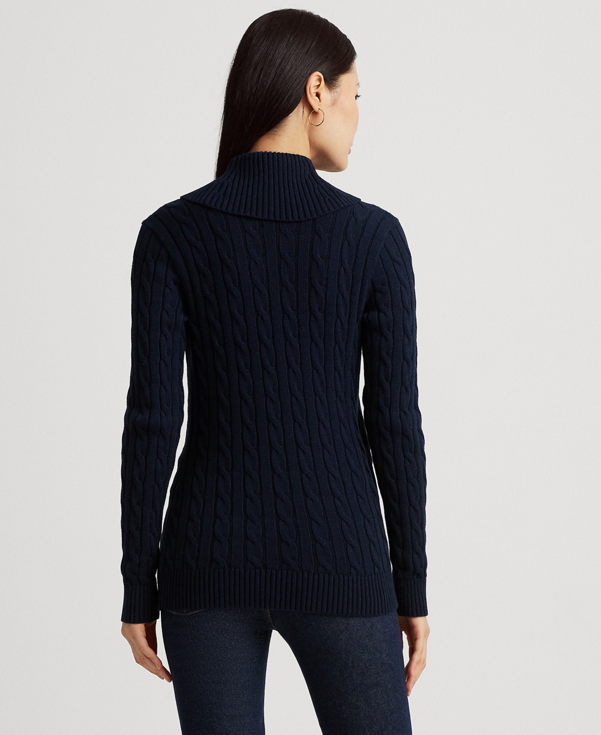 Ralph Lauren Women's Buckled Cotton Sweater In Blue