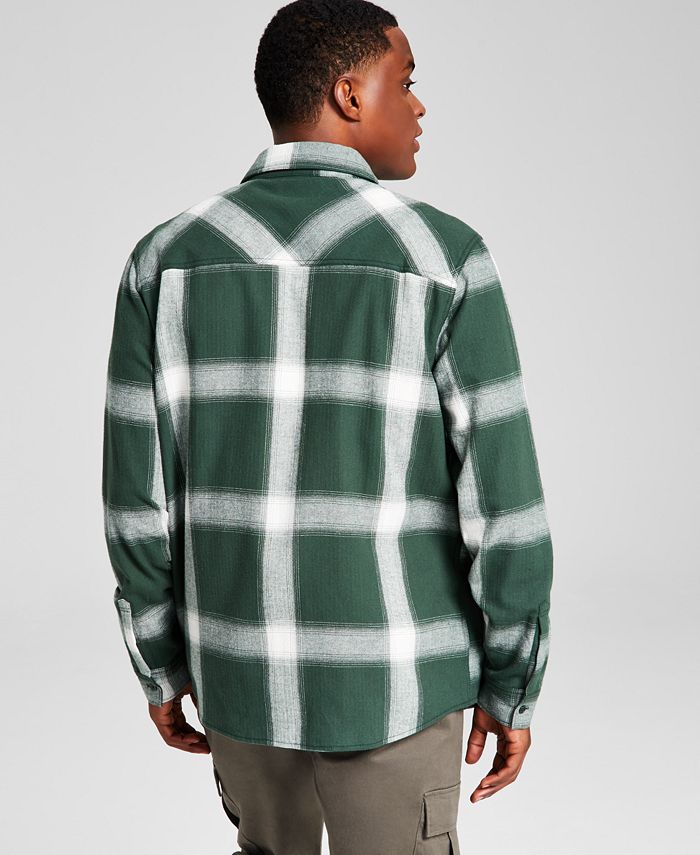And Now This Men's Woven Plaid Shirt - Macy's