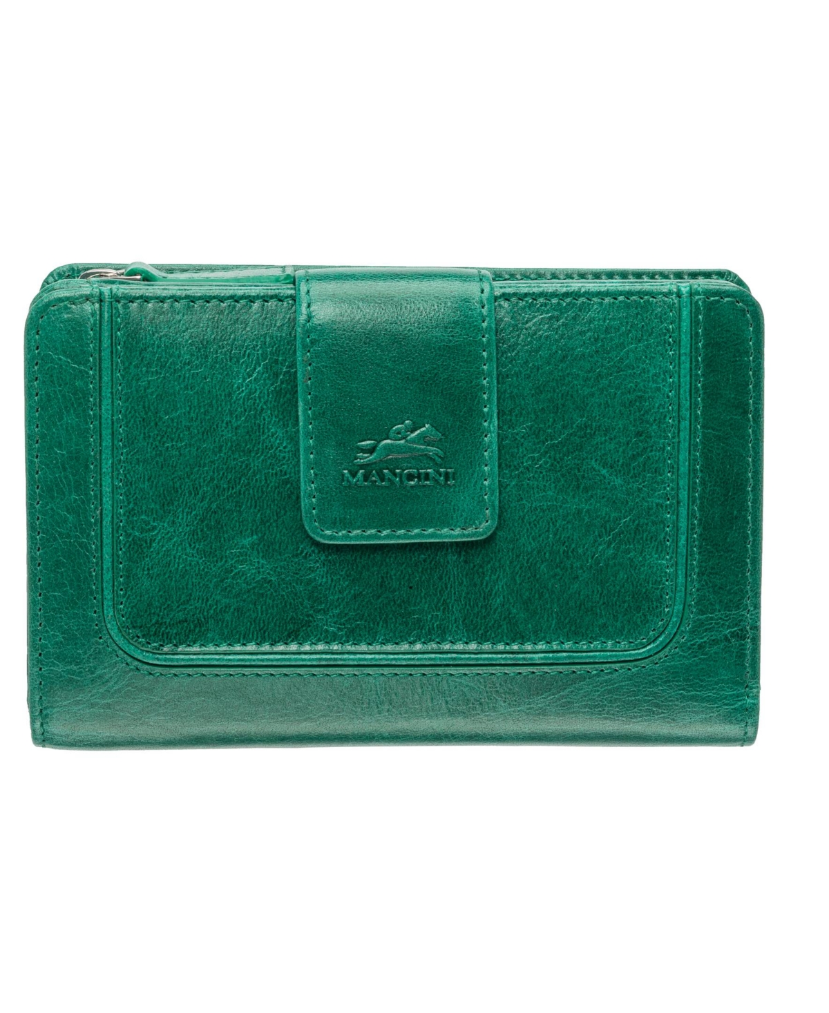 Mancini South Beach Rfid Secure Mini Clutch Wallet In Green