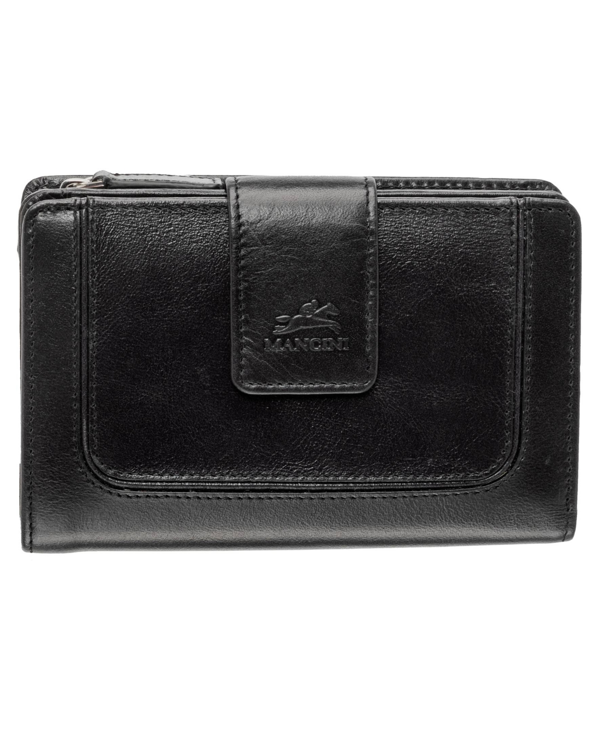 Mancini South Beach Rfid Secure Mini Clutch Wallet In Black