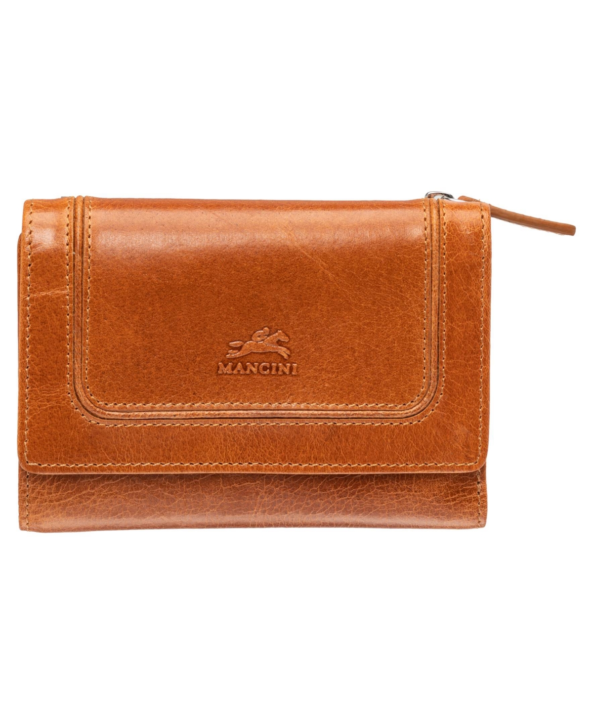 Mancini South Beach Rfid Secure Mini Clutch Wallet In Tan