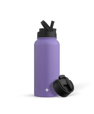 Water Bottle with Flip Lid, Sport Straw Lid, 32 oz