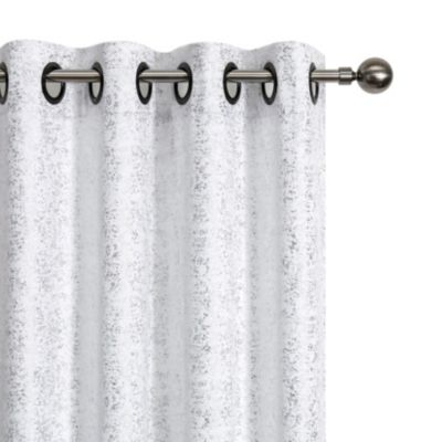 Montauk Accents 2 Piece Grommet Top Sparkly Metallic Light Filtering Window Curtains