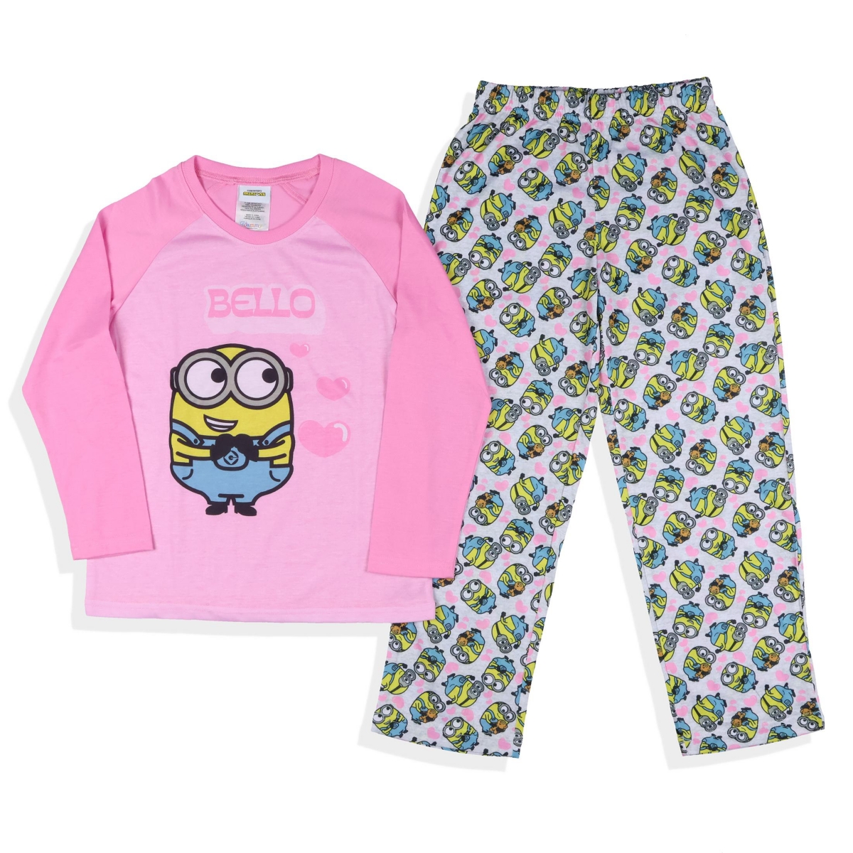 Despicable Me Toddler Girls Minions Bello 2-pc Raglan Shirt and Pant Pajama Set