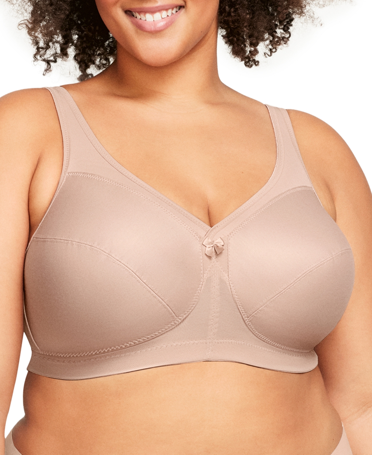 Women's Full Figure Plus Size MagicLift Active Wirefree Support Bra - Wine
