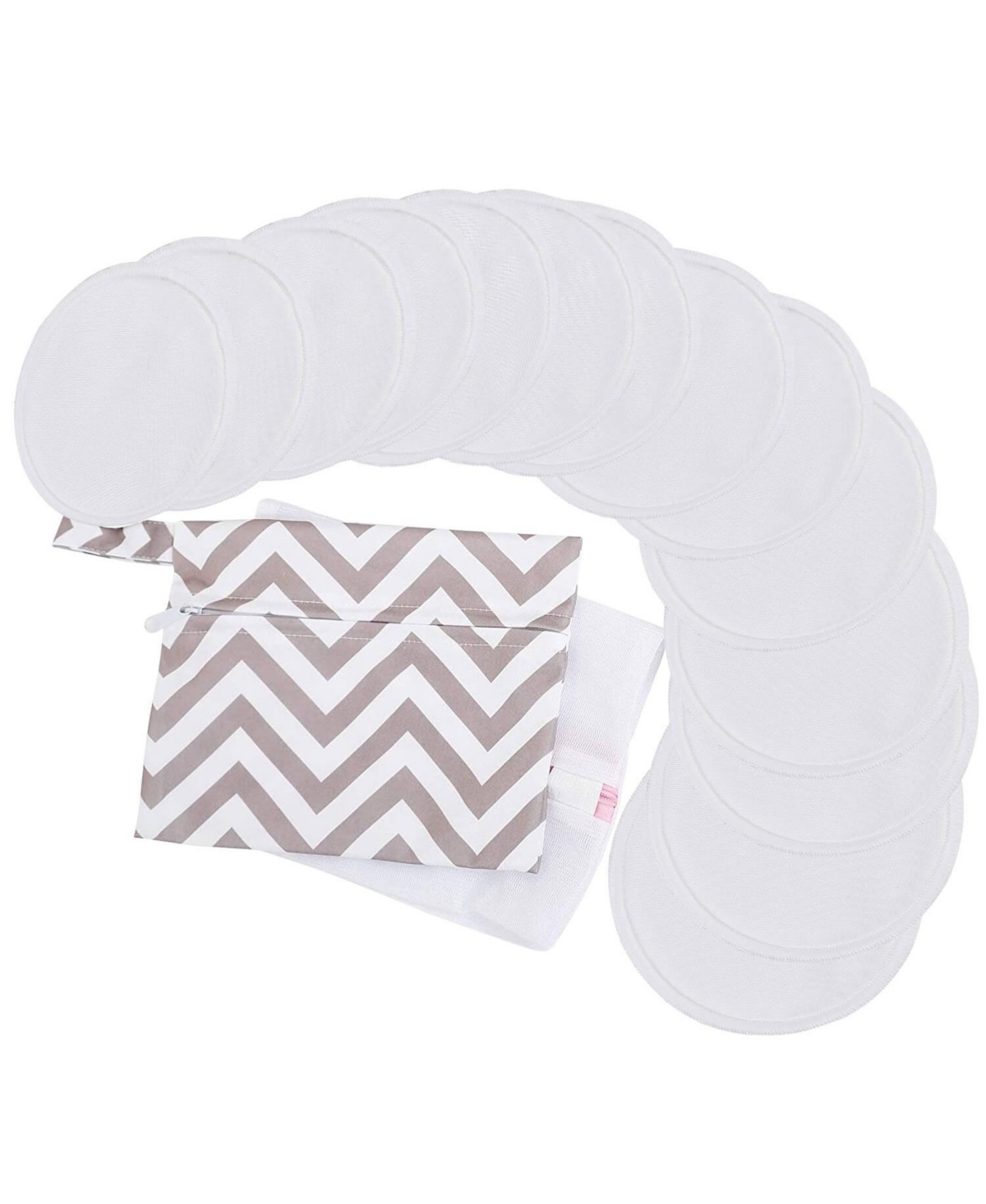Maternity 14pk Soothe Reusable Nursing Pads for Breastfeeding, 4-Layers Organic Breast Pads, Washable Nipple Pads - Neutrals