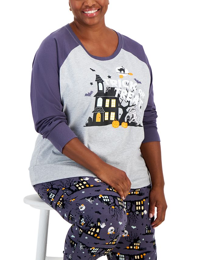 Family Pajamas Matching Plus Size Mix It Spooky Halloween Pajamas Set