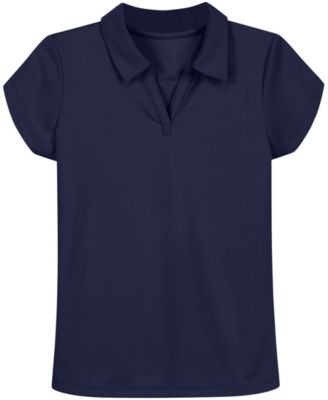 Big Girls Plus Uniform Short Sleeve Knit Performance Polo Shirt