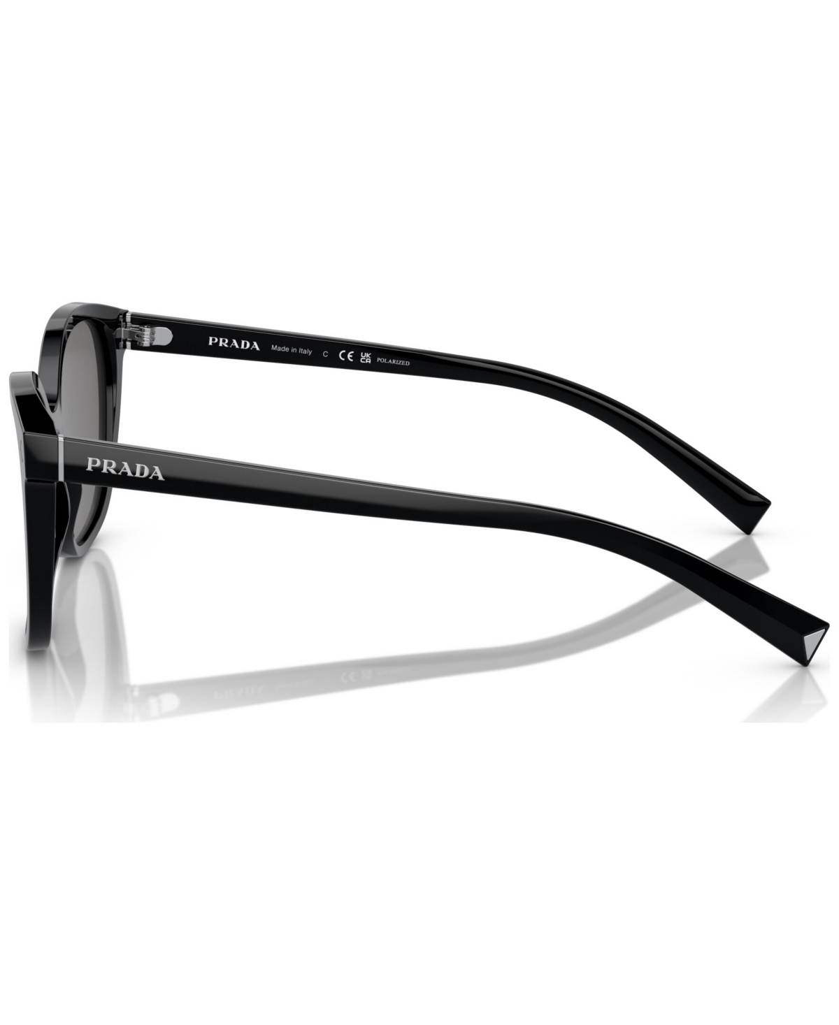 Shop Prada Women's Polarized Low Bridge Fit Sunglasses, Pr 22zsf In Black