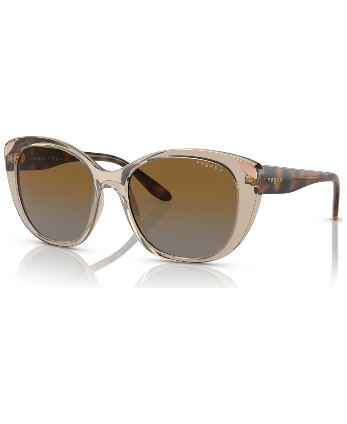Vogue Eyewear Women's Polarized Sunglasses, Vo5457s In Transparent Caramel