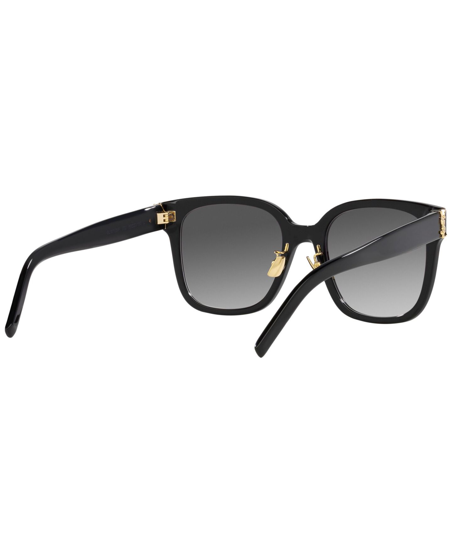 Женские солнцезащитные очки Saint Laurent Gradient Sunglasses, SL M105, цвет: Чёрный — фото 9