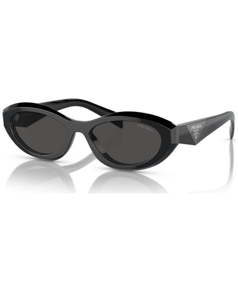 Женские солнцезащитные очки PRADA Irregular Low Bridge Sunglasses, PR 26ZSF, цвет: Чёрный