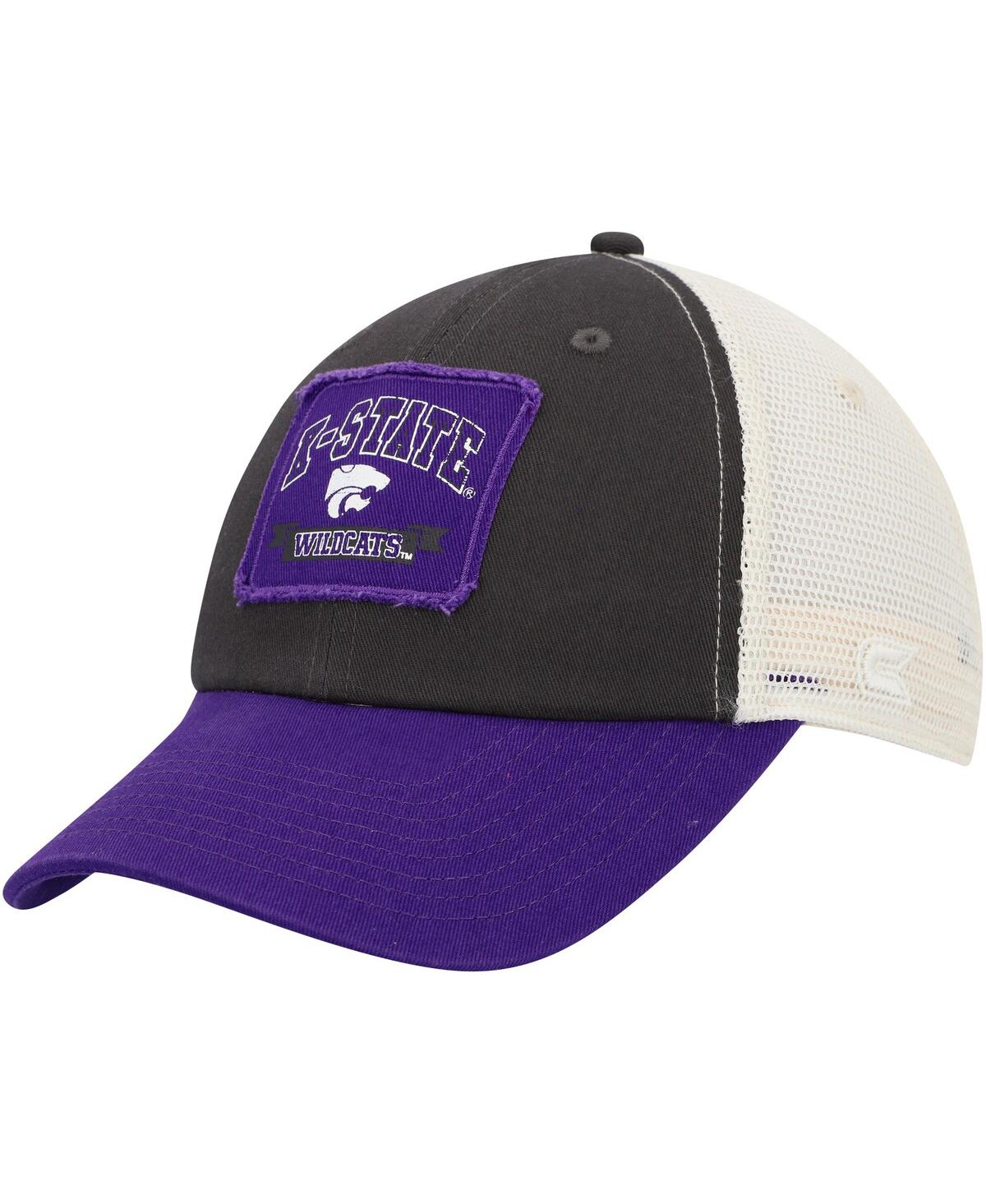 COLOSSEUM MEN'S COLOSSEUM CHARCOAL KANSAS STATE WILDCATS OBJECTION SNAPBACK HAT