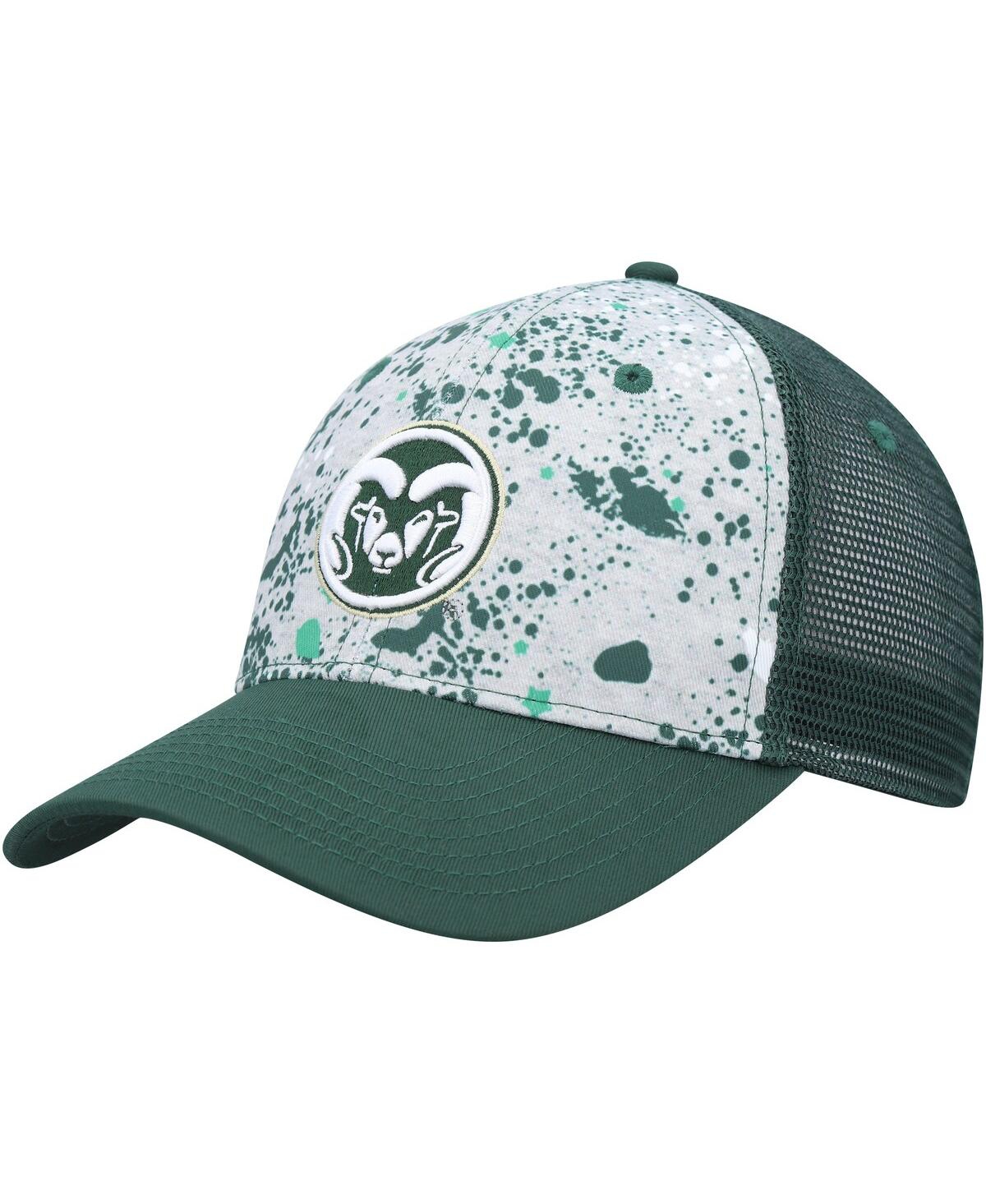 Men's Colosseum Gray, Green Colorado State Rams Love Fern Trucker Snapback Hat - Gray, Green