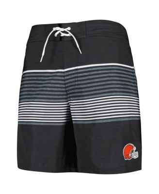 Men's Black Cleveland Browns Coastline Volley Swim Shorts
