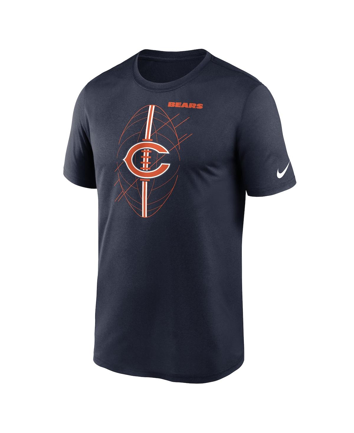 Shop Nike Men's  Navy Chicago Bears Legend Icon Performance T-shirt