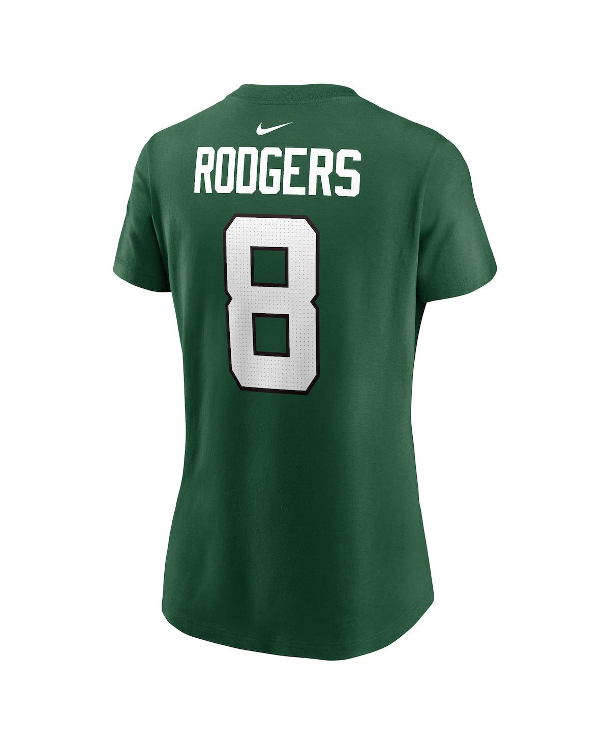 Shop Nike Women's  Aaron Rodgers Green New York Jets Player Name And Number T-shirt