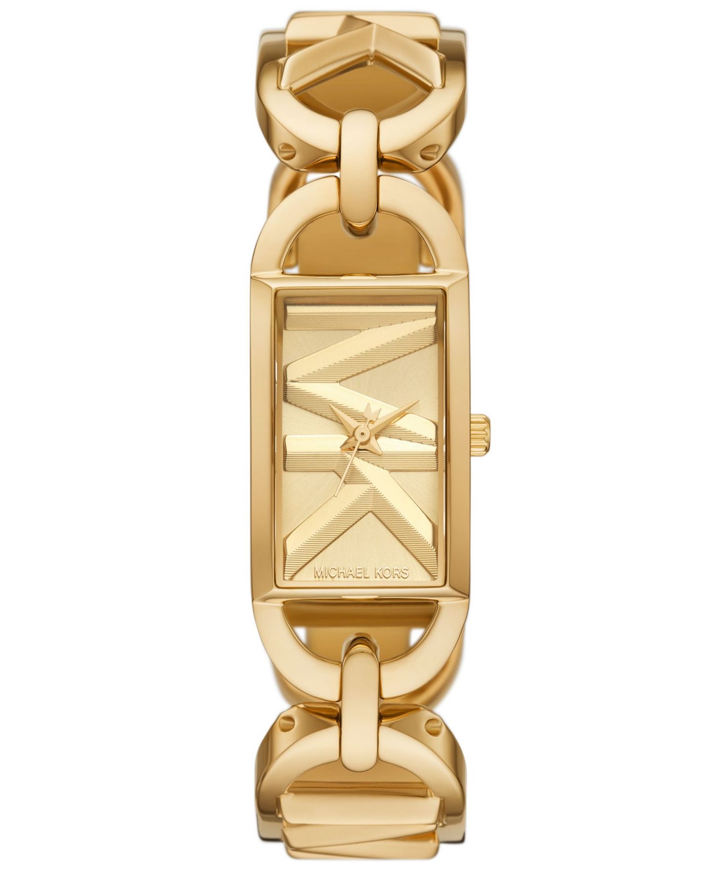 Женские часы Michael Kors Empire Quartz Three-Hand Gold-Tone Stainless Steel Watch 20X30mm — фото 1
