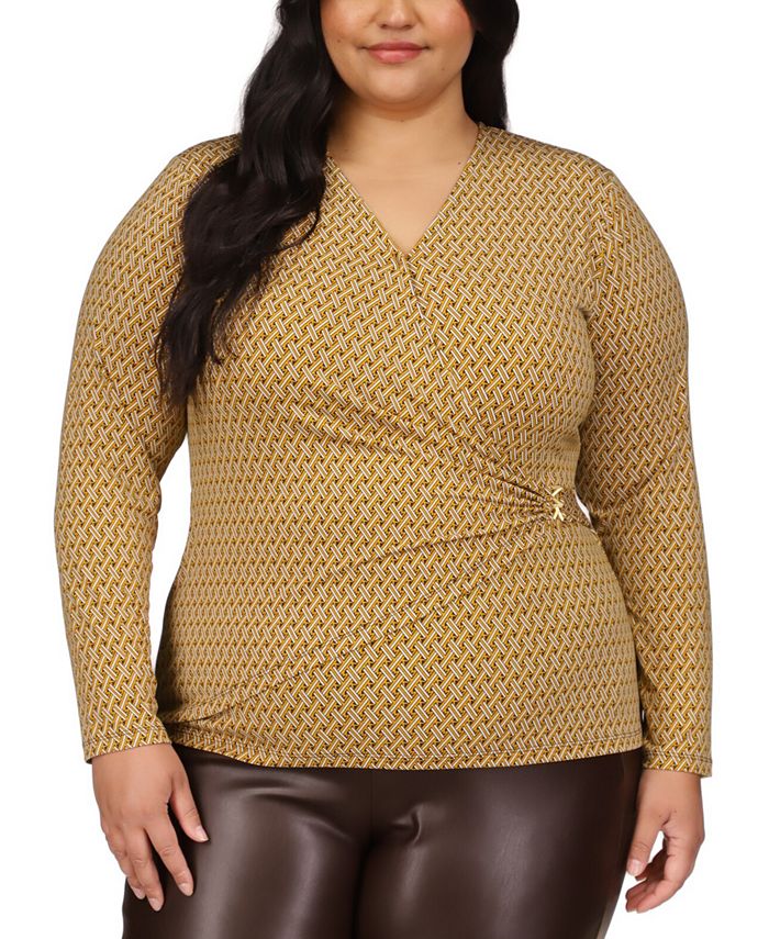 Michael kors plus discount size tops macy s