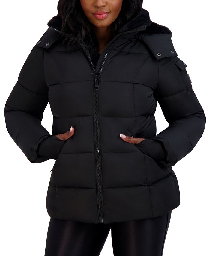 Black Puffer Jacket with Hood