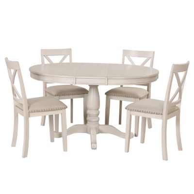 Modern Round Dining Set for 4