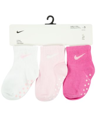 Nike Baby Boys or Baby Girls Core Ankle Gripper Socks, Pack of 3 - Macy's
